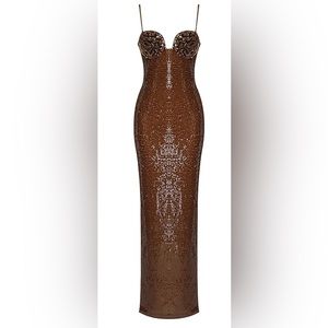 Style of CB brown sequin dress NWT